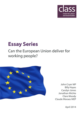 Essay Series Can the European Union Deliver for Working People?