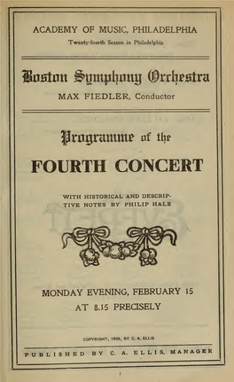 Boston Symphony Orchestra Concert Programs, Season 28