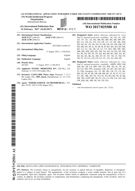 WO 2017/025588 Al 16 February 2017 (16.02.2017) P O P C T