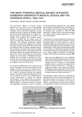 Edinburgh University's Medical School and the Overseas World, 1880
