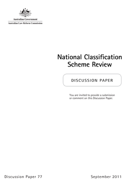 National Classification Scheme Review