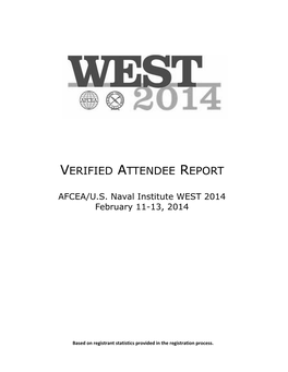 Verified Attendee Report
