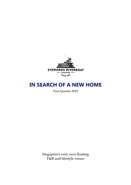 IN SEARCH of a NEW HOME First Quarter 2019