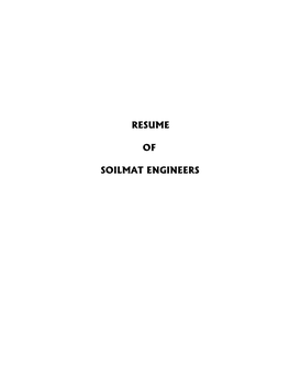 Resume of Soilmat Engineers
