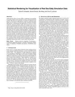 Statistical Rendering for Visualization of Red Sea Eddy Simulation Data