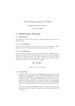 Thai Printing Support in FOSS