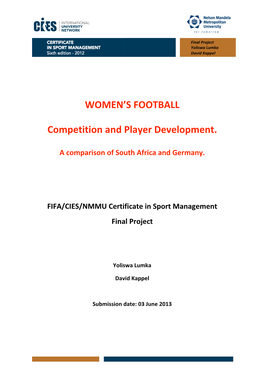 Women's Football. Competition and Player Development