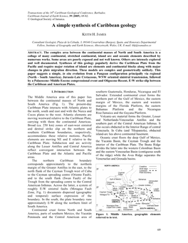 A Simple Synthesis of Caribbean Geology