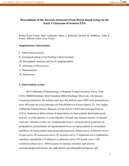 A Jurassic Basal Eusauropod Clade from Iberia Finds Refuge In