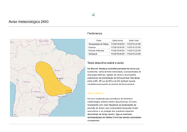 Aviso Meteorológico 2493