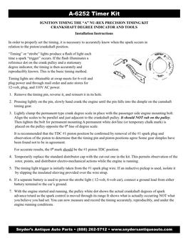 A-6252 Timer Kit