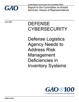 Gao-21-278, Defense Cybersecurity