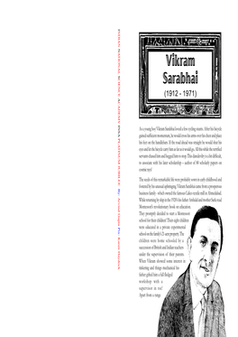 Vikram Sarabhai Loved a Few Cycling Stunts