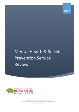 Mental Health & Suicide Prevention Service Review