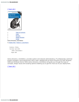 [ Team Lib ] Active Directory, 2Nd Edition, Provides System And