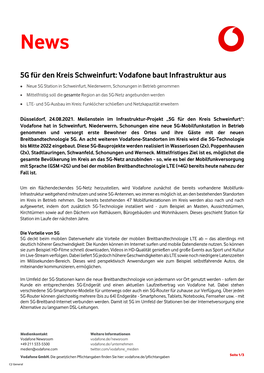 5G Für Den Kreis Schweinfurt