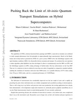 Pushing Back the Limit of Ab-Initio Quantum Transport Simulations On