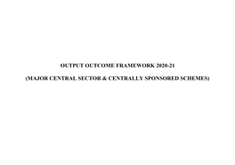 Output Outcome Framework 2020-21