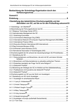 Beobachtung Der Scientology-Organisation Durch Den Verfassungsschutz