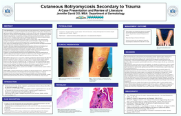 Cutaneous Botryomycosis Secondary to Trauma: a Case Presentation