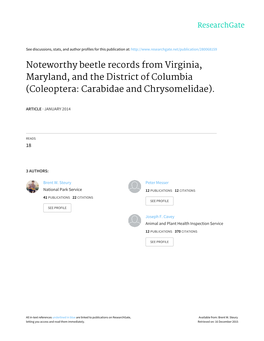 Coleoptera: Carabidae and Chrysomelidae