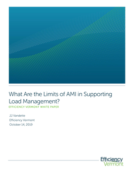 What Are the Limits of AMI in Supporting Load Management?