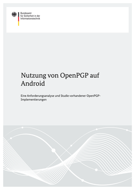 Nutzung Von Openpgp Auf Android