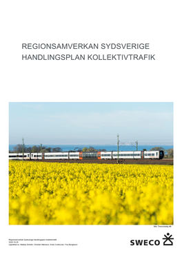 Regionsamverkan Sydsverige Handlingsplan Kollektivtrafik