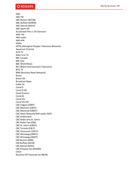 A&E A&E HD ABC Boston (WCVB) ABC Buffalo (WKBW) ABC Detroit