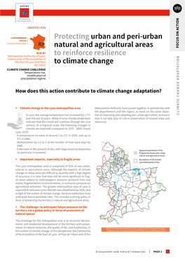 Protecting Urban and Peri-Urban Natural and Agricultural Areas To