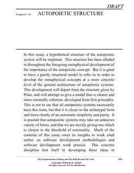 The Fragmentation of Being and the Path Beyond the Void 1555 Copyright 1994 Kent D