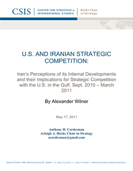 U.S. and Iranian Strategic Competition