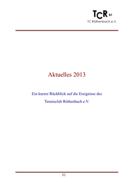 Aktuelles 2013