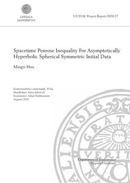 Spacetime Penrose Inequality for Asymptotically Hyperbolic Spherical Symmetric Initial Data