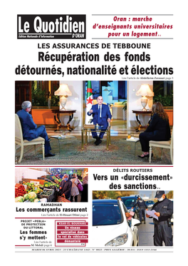 Pdf Le Quotidien D Oran Du 2021-04-06