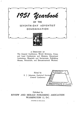 E-0146-6,64 of the SEVENTH-DAY ADVENTIST DENOMINATION