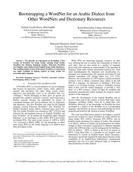 Bootstrapping a Wordnet for an Arabic Dialect from Other Wordnets and Dictionary Resources
