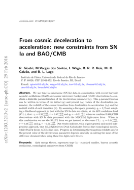 From Cosmic Deceleration to Acceleration: New Constraints from SN Ia and BAO/CMB