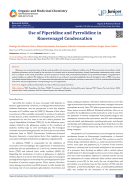 Use of Piperidine and Pyrrolidine in Knoevenagel Condensation