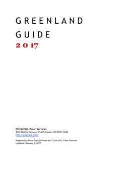 Greenland Guide 2017