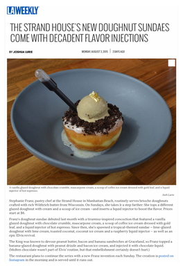 The Strand House's Donut Sundae Sunday Has Flavor-Injected Doughnuts | L.A. Weekly