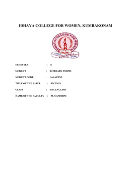 Idhaya College for Women, Kumbakonam