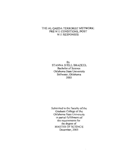 STANNASHELLBRAZEEL Bachelor of Science Oklahoma State University Stillwater, Oklahoma 2003