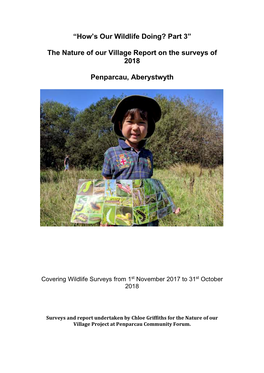 The Nature of Our Village Report on the Surveys of 2018 Penparcau