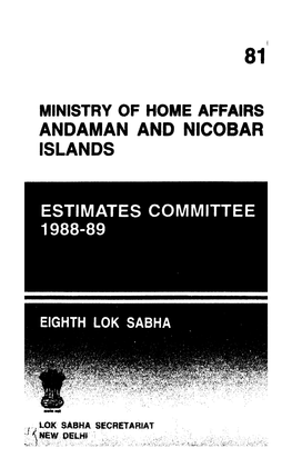 Ministry of Home Affairs Andaman An·O Nicobar Islands