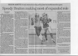 Most of Expanded Role Speedy Bratton Makin