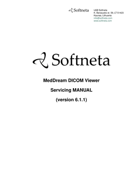 Meddream DICOM Viewer Servicing MANUAL (Version 6.1.1)