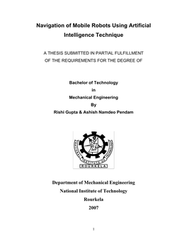 Navigation of Mobile Robots Using Artificial Intelligence Technique