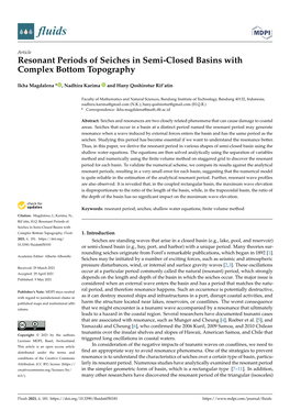 Resonant Periods of Seiches in Semi-Closed Basins with Complex Bottom Topography