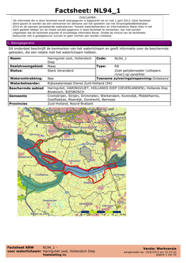Factsheet: NL94 1 -DISCLAIMER- De Informatie Die in Deze Factsheet Wordt Weergegeven Is Bijgewerkt Tot En Met 1 April 2013